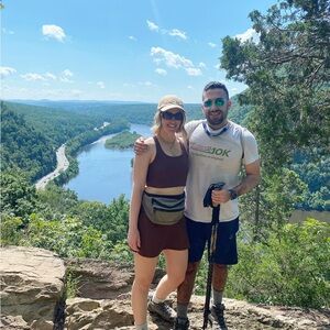 Girlfriend Collective Cafe Brown Racerback Bra and Sport Skort